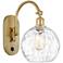 Athens Water Glass 13 3/4" High Satin Gold Wall Sconce
