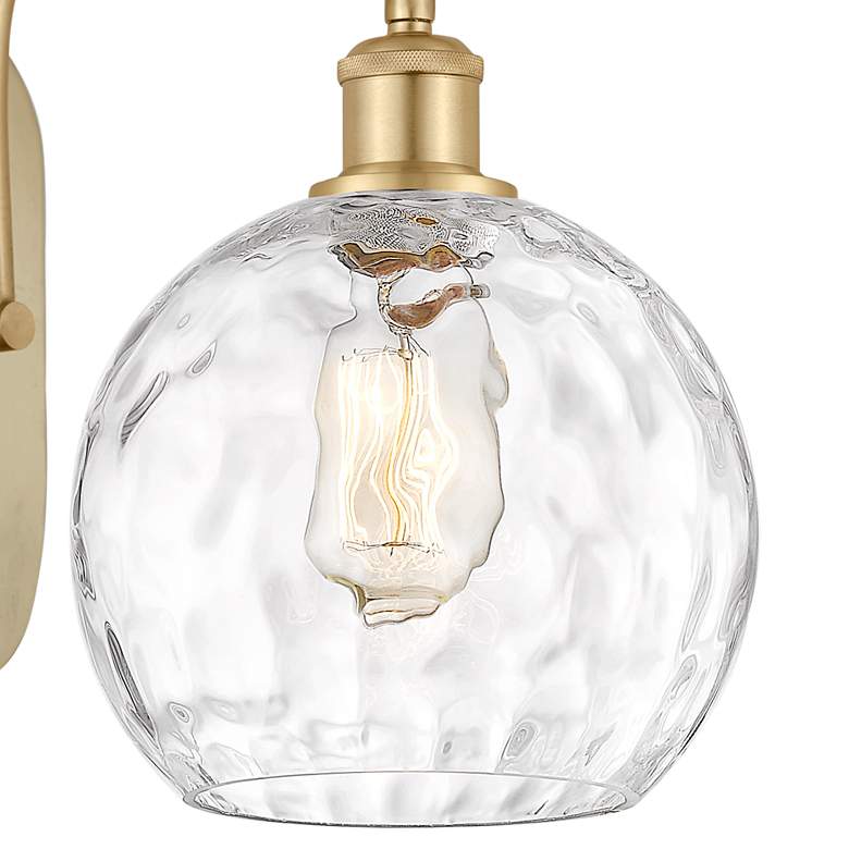 Image 2 Athens Water Glass 13 3/4" High Satin Gold Wall Sconce more views