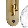 Athens Water Glass 13 3/4" High Satin Gold Wall Sconce