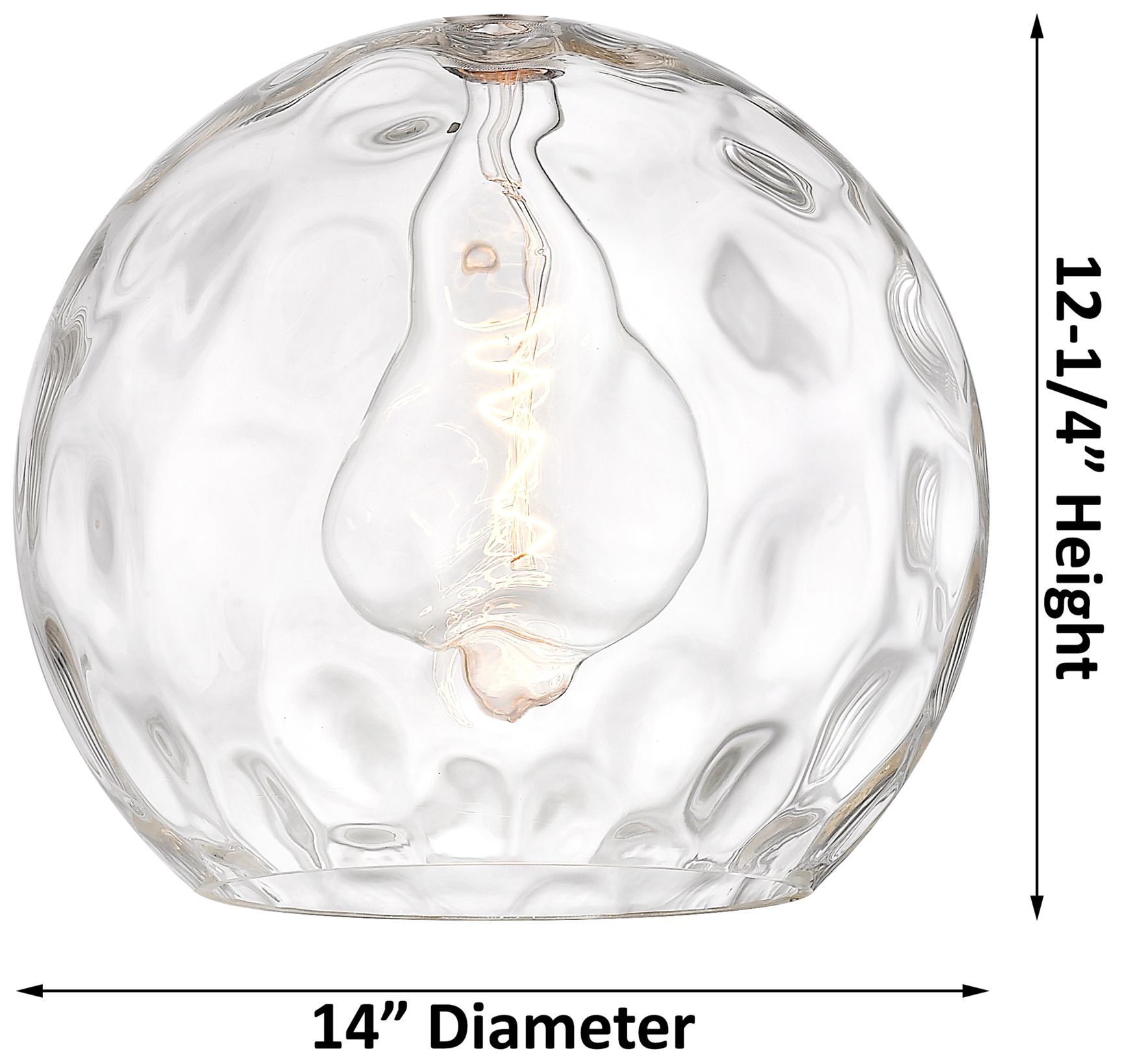 Image 4 Athens Water Glass  13" Semi-Flush Mount - Satin Nickel - Clear Water  more views