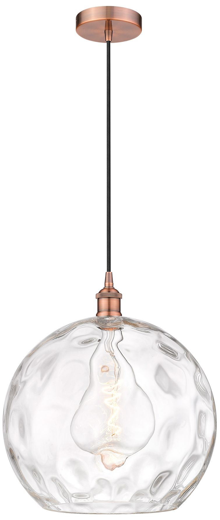 Athens Water Glass 13" Wide Antique Copper Pendant Light