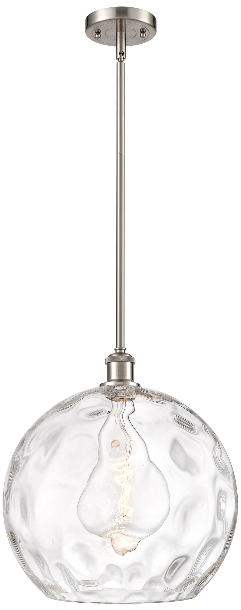 Athens Water Glass 13" Wide Brushed Nickel LED Pendant Light Made to O