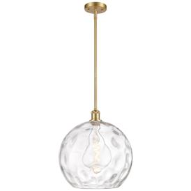 Athens Water Glass 13" Wide Satin Gold Pendant Light Athens Water Glass 13" Wide Satin Gold Pendant Light