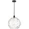 Athens Water Glass 14" Wide Matte Black Pendant Light