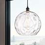 2_Athens Water Glass 14" Wide Matte Black Pendant Light more views