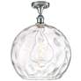 Athens Water Glass  14" LED Semi-Flush Mount - Chrome - Clear Water Glass