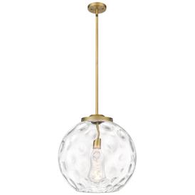Athens Water Glass 16" Wide Brushed Brass Pendant Light Athens Water Glass 16" Wide Brushed Brass Pendant Light