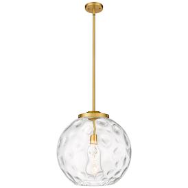 Athens Water Glass 16" Wide Satin Gold Pendant Light Athens Water Glass 16" Wide Satin Gold Pendant Light