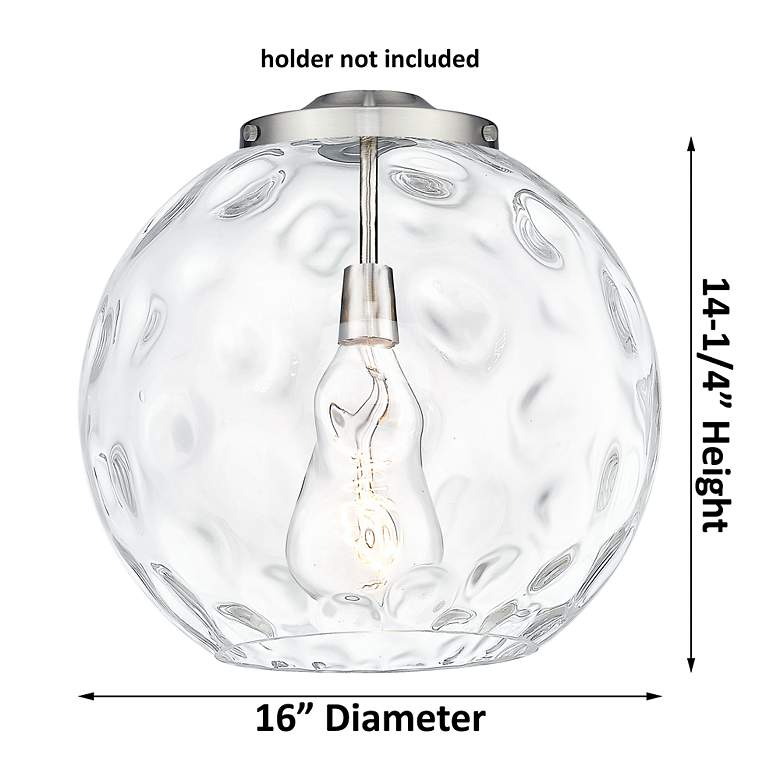 Image 3 Athens Water Glass 16" Wide Satin Gold Pendant Light more views