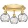 Athens Water Glass 17 1/2"W Satin Gold 3-Light Ceiling Light