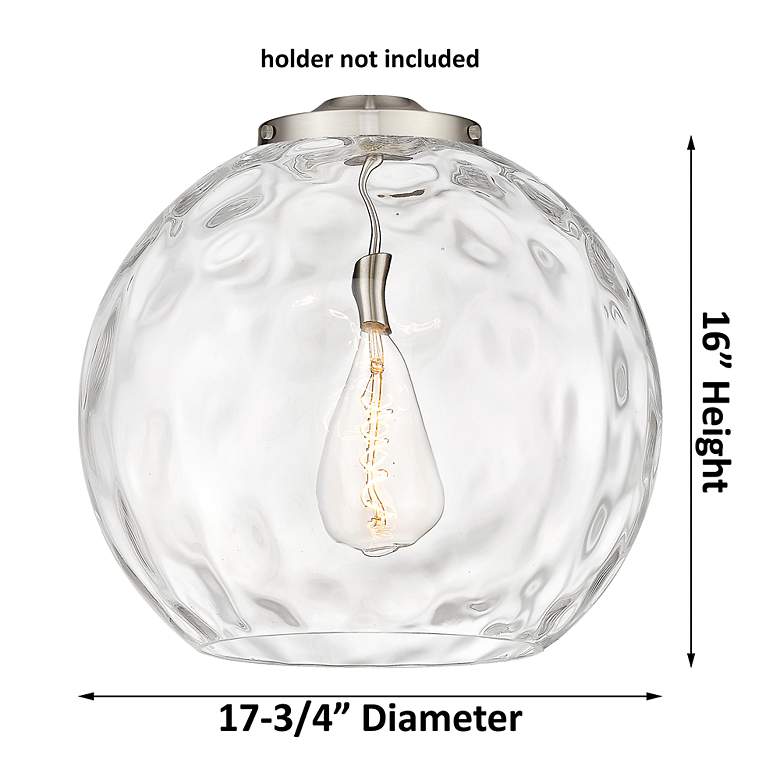 Image 3 Athens Water Glass 17 3/4"W Brushed Brass 3-Light Pendant more views