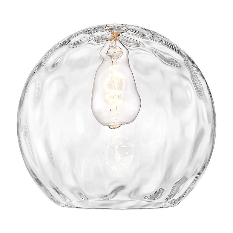 Image 5 Athens Water Glass 17 3/4"W Brushed Brass 3-Light Pendant more views