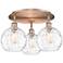 Athens Water Glass 19 3/4" Wide Copper 3-Light Ceiling Light