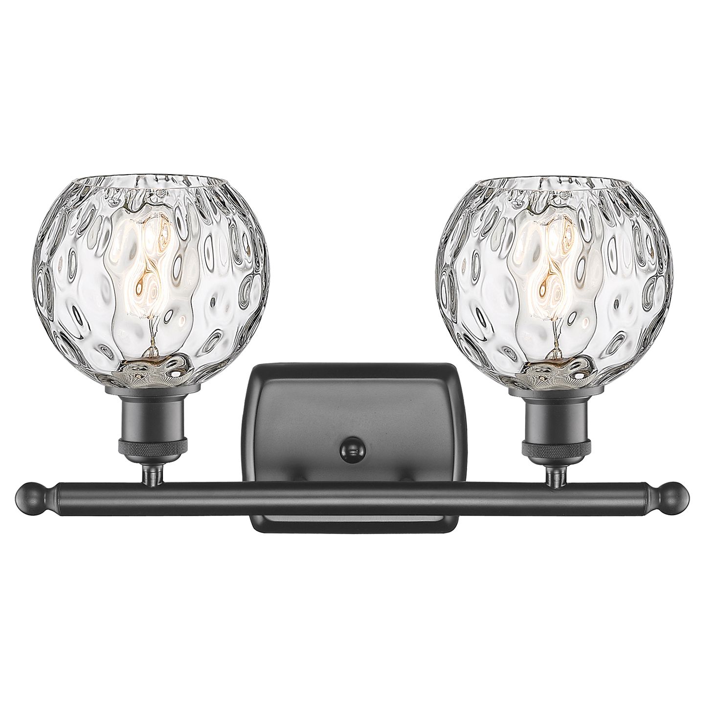 Image 3 Athens Water Glass 2 Light 16" Bath Light - Oil Rubbed Bronze - Clear  more views