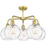 3_Athens Water Glass 26" Wide Satin Gold 5-Light Chandelier more views