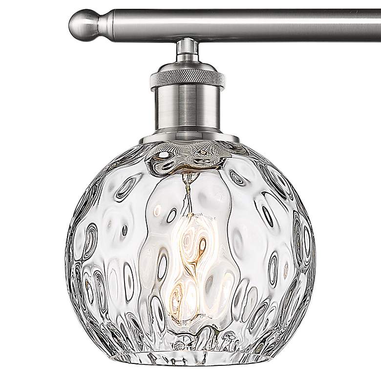 Image 2 Athens Water Glass 26" Wide Satin Nickel 3-Light Bath Light more views