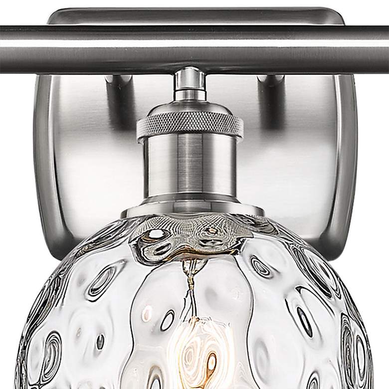 Image 3 Athens Water Glass 26" Wide Satin Nickel 3-Light Bath Light more views