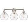 1_Athens Water Glass 26" Wide Satin Nickel 3-Light Bath Light