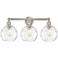 Athens Water Glass 26" Wide Satin Nickel 3-Light Bath Light