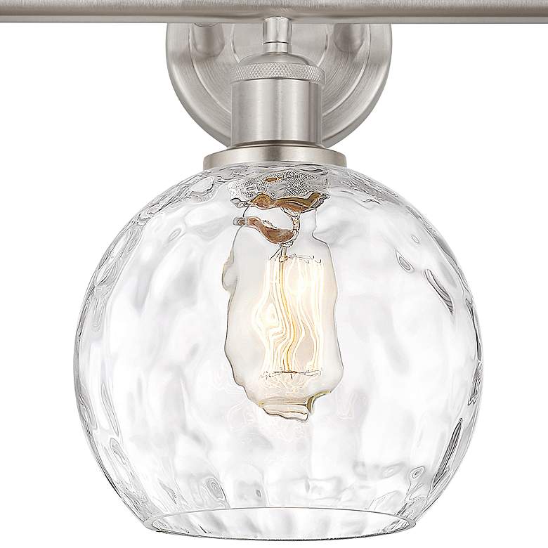 Image 2 Athens Water Glass 26" Wide Satin Nickel 3-Light Bath Light more views