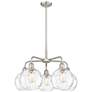 1_Athens Water Glass 26" Wide Satin Nickel 5-Light Chandelier