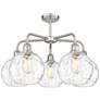 2_Athens Water Glass 26" Wide Satin Nickel 5-Light Chandelier more views