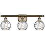 1_Athens Water Glass 26"W Antique Brass 3-Light LED Bath Light