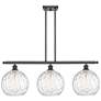 Athens Water Glass 3 Light 37" Island Light - Oil Rubbed Bronze  - Cle