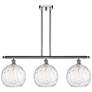 Athens Water Glass 3 Light 37" LED Island Light - Polished Chrome  - C