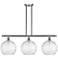 Athens Water Glass 3 Light 37" LED Island Light - Satin Nickel - Clea