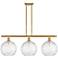 Athens Water Glass 36 1/2"W Gold 3-Light LED Island Pendant