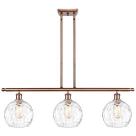 Athens Water Glass 36" Wide Antique Copper 3-Light Pendant Athens Water Glass 36" Wide Antique Copper 3-Light Pendant