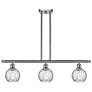 Athens Water Glass 36"W Brushed Satin Nickel 3-Light Pendant