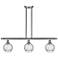 Athens Water Glass 36"W Brushed Satin Nickel 3-Light Pendant