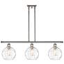 Athens Water Glass 36"W Nickel 3-Light LED Island Pendant