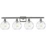 Athens Water Glass 36"W Satin Nickel 4-Light LED Bath Light