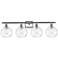 Athens Water Glass 36"W Satin Nickel 4-Light LED Bath Light