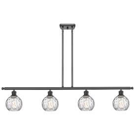 Athens Water Glass 4 Light 46" Island Light - Oil Rubbed Bronze  - Cle Athens Water Glass 4 Light 46" Island Light - Oil Rubbed Bronze  - Cle