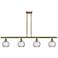Athens Water Glass 4 Light 46" LED Island Light - Brass - Clear