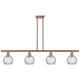 Athens Water Glass 4 Light 46" LED Island Light - Copper  - Clear Athens Water Glass 4 Light 46" LED Island Light - Copper  - Clear