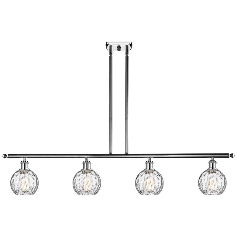 Image 1 Athens Water Glass 4 Light 46" LED Island Light - Polished Chrome - C
