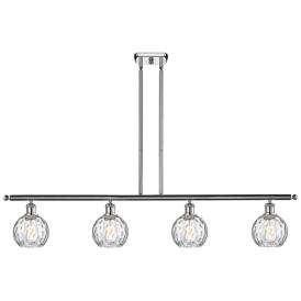 Athens Water Glass 4 Light 46" LED Island Light - Polished Chrome  - C Athens Water Glass 4 Light 46" LED Island Light - Polished Chrome  - C