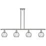 Athens Water Glass 4 Light 46" LED Island Light - Polished Nickel  - C