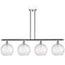 Athens Water Glass 48" Wide Polished Chrome 4-Light Pendant