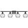 Athens Water Glass 6" 4 Light 36" Bath Light - Oil Rubbed Bronze