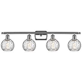 Image1 of Athens Water Glass 6" 4 Light 36" LED Bath Light - Polished Chrom