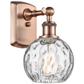 Athens Water Glass 6" Incandescent Sconce - Copper Finish - Clear Shad Athens Water Glass 6" Incandescent Sconce - Copper Finish - Clear Shad