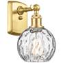 Athens Water Glass 6" Incandescent Sconce - Gold Finish - Clear Shade
