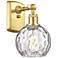 Athens Water Glass 6" Incandescent Sconce - Gold Finish - Clear Shade
