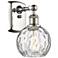 Athens Water Glass 6" Incandescent Sconce - Nickel Finish - Clear Shad
